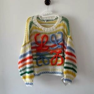 Authentic Loewe Multicolor Striped Women's Sweater